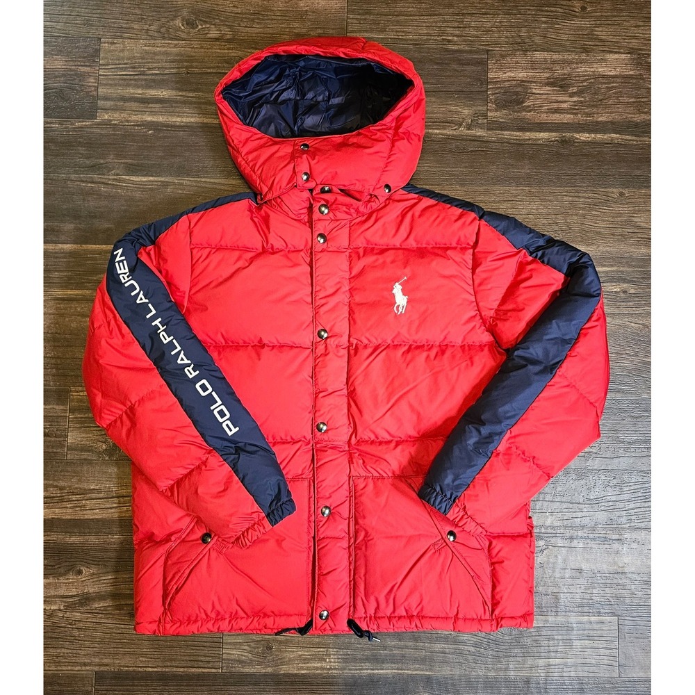 Polo Ralph Lauren Jacket Mens XLT Camo Down Puffer Hooded Winter Ski Coat